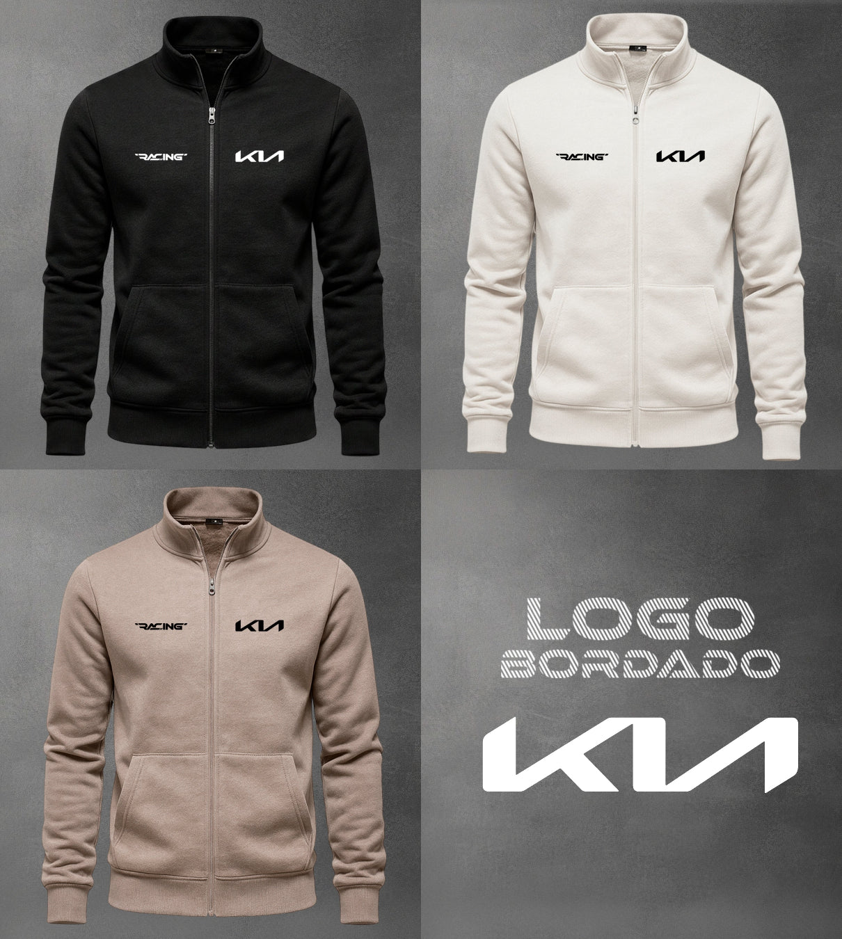 Buzo Cuello Alto Carro Kia Bordado