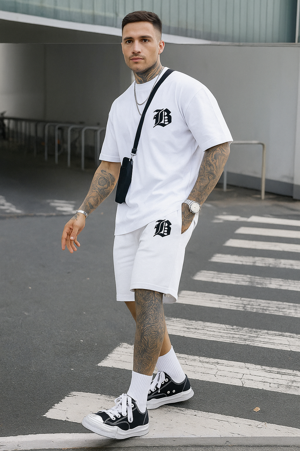Camisas Pantalonetas Oversize Blanca B.