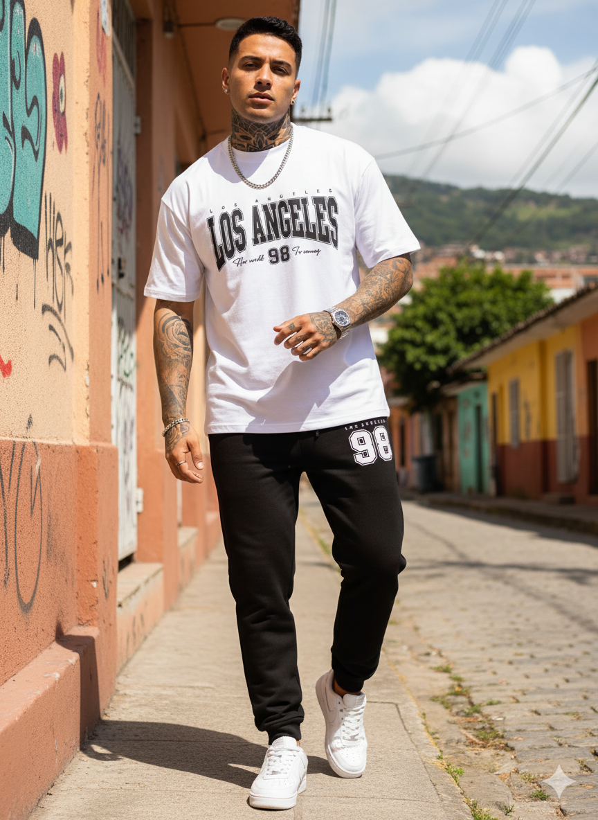 Camiseta Oversize Sudadera los angeles