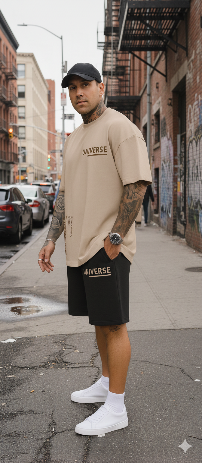 Camiseta Pantalonetas Oversize Universe