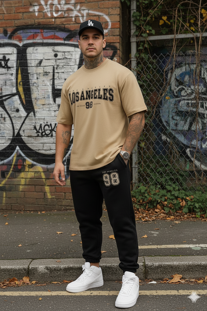 Camiseta Oversize Sudadera  los angeles 98