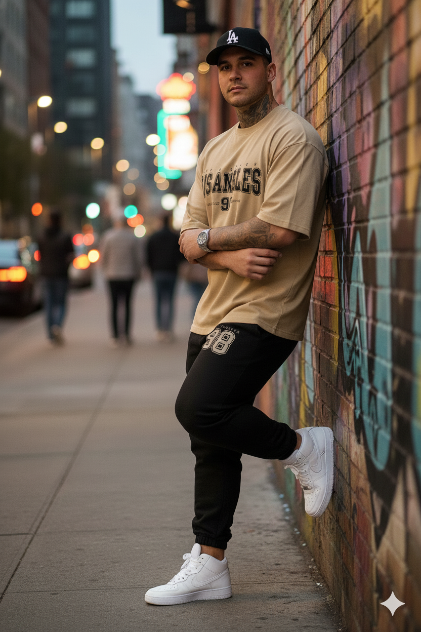Camiseta Oversize Sudadera  los angeles 98