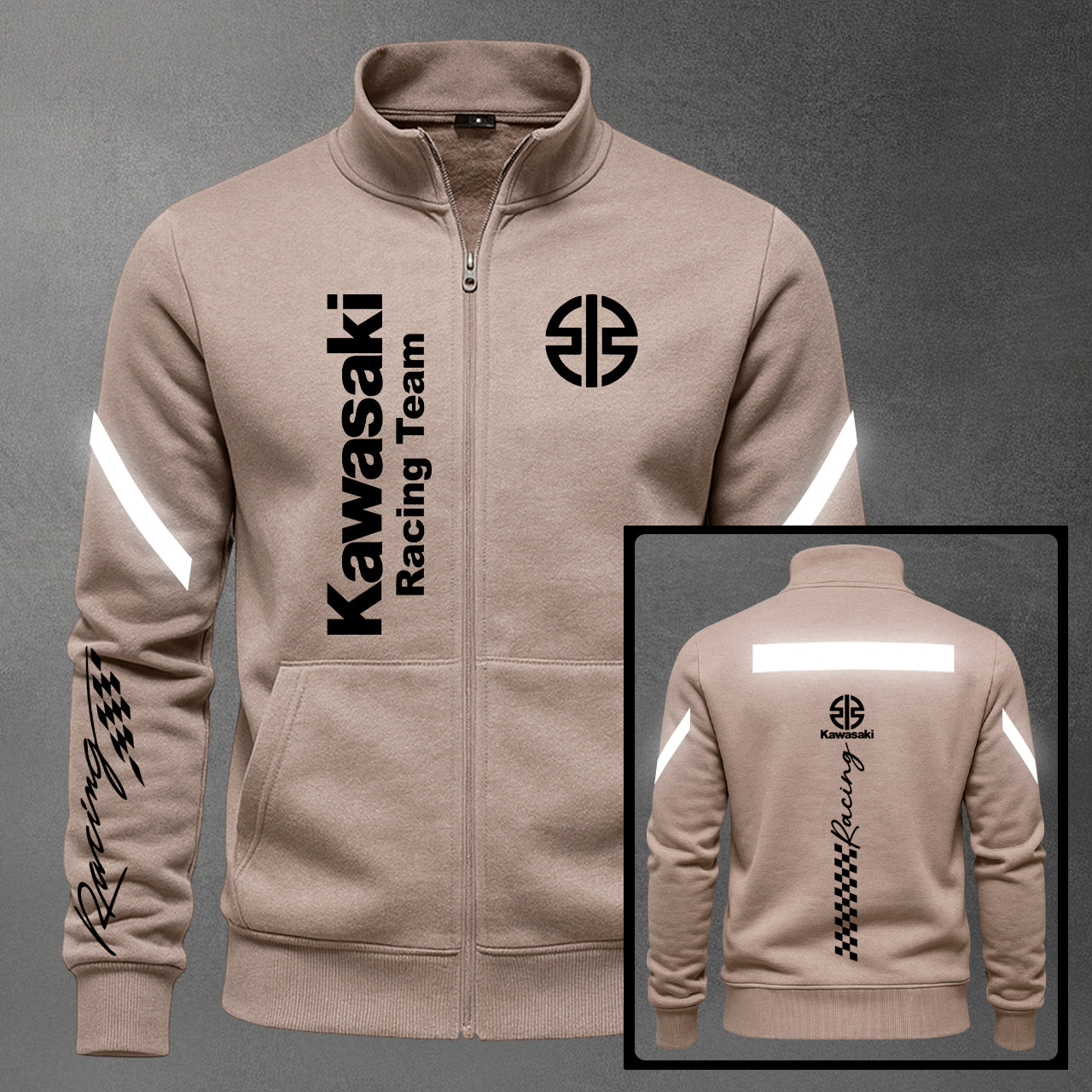 Kawasaki Reflectivo Estampado Cuello Alt