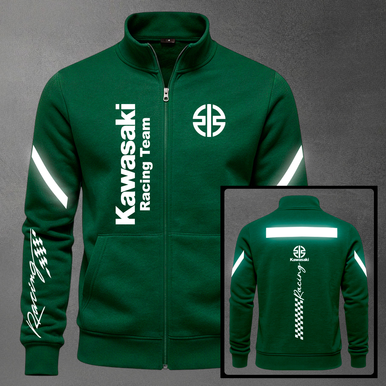 Kawasaki Reflectivo Estampado Cuello Alt