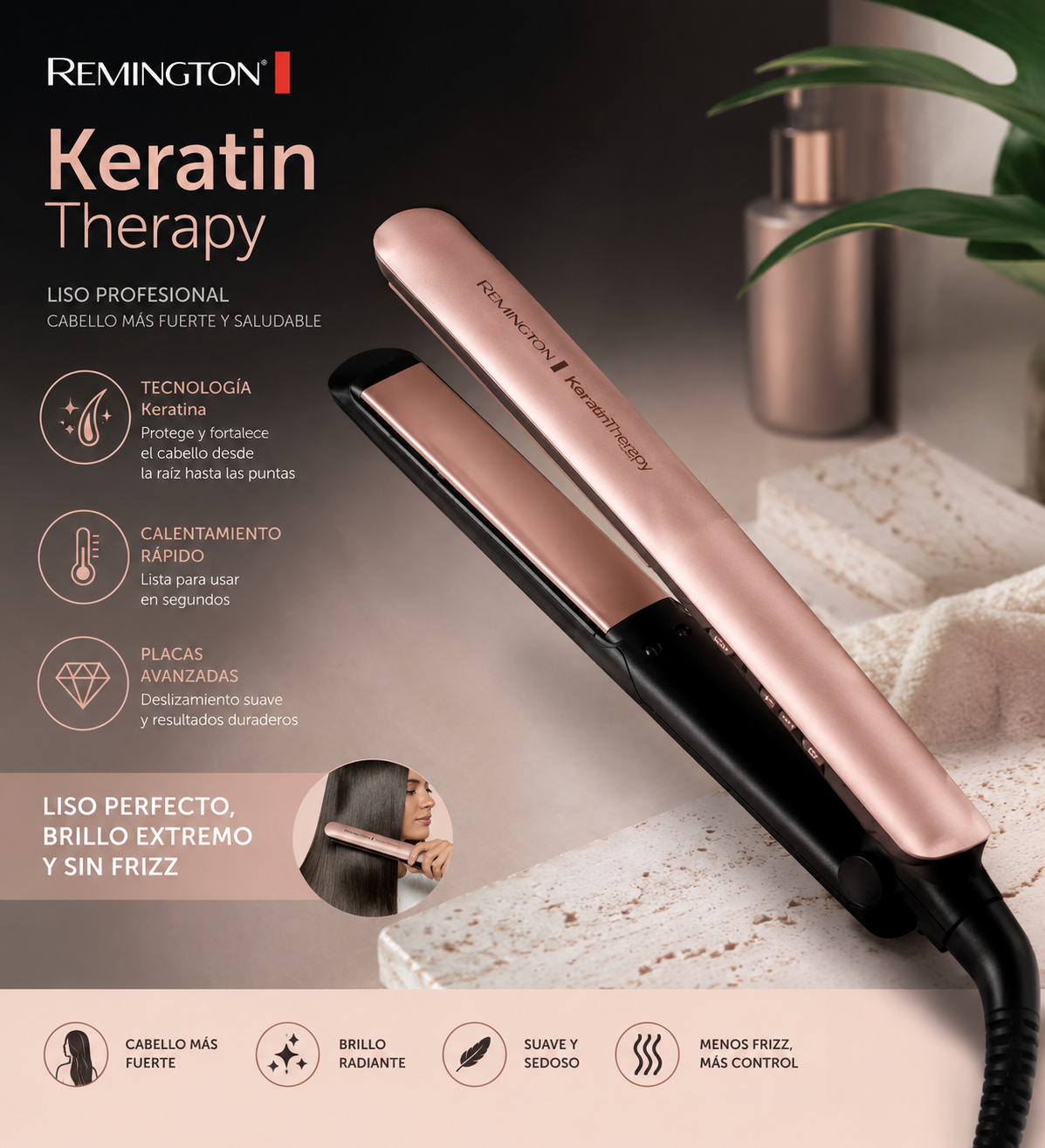 Plancha Keratina Aceite De Argan