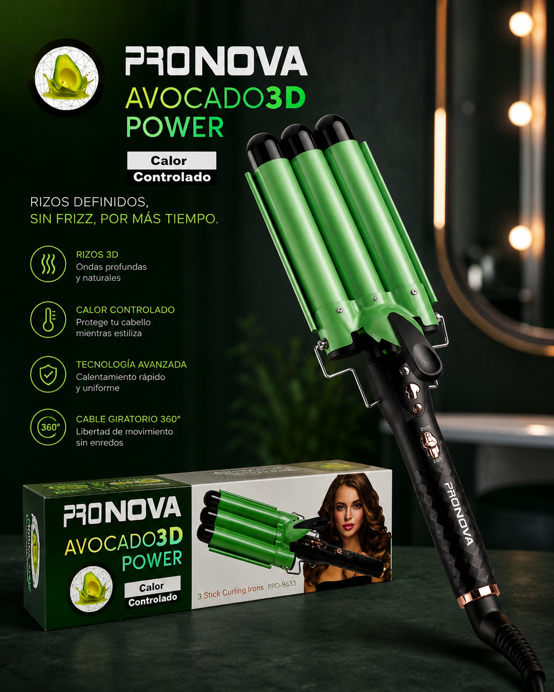Ondulador De Sirena Aguacate