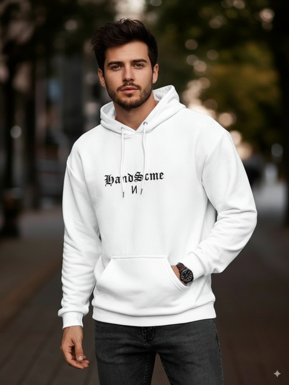 buzo Algodón Perchado blanco